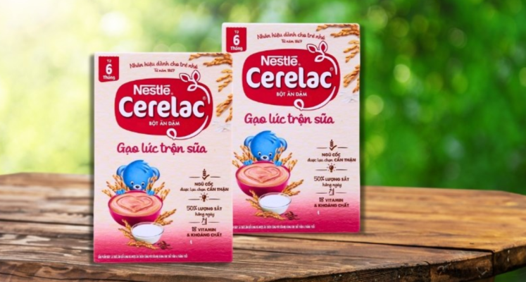 Bột ăn dặm Nestle Cerelac cho trẻ 4 tháng tuổi